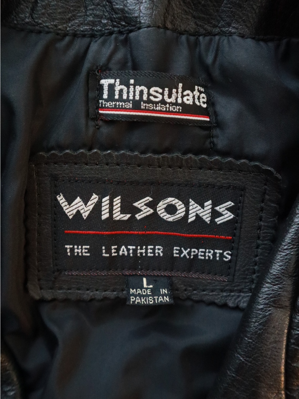 Wilsons Black Leather Biker Jacket with Belted Waist - Picture 4 of 4